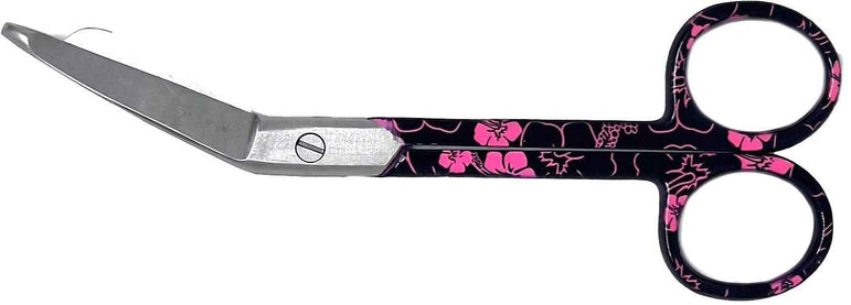 3 delig zorg scharen set verpleegkundige bloemen/zwart - Caregear.nl Zorg scharen verpleegkundigen