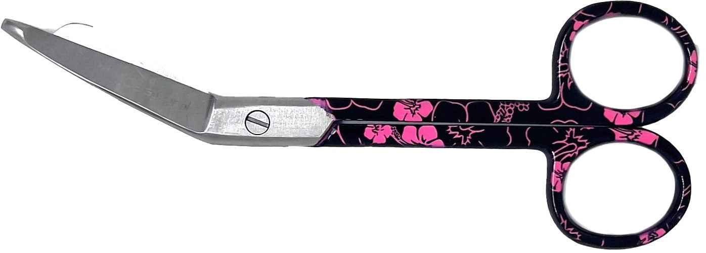 3 delig zorg scharen set verpleegkundige bloemen/zwart - Caregear.nl Zorg scharen verpleegkundigen