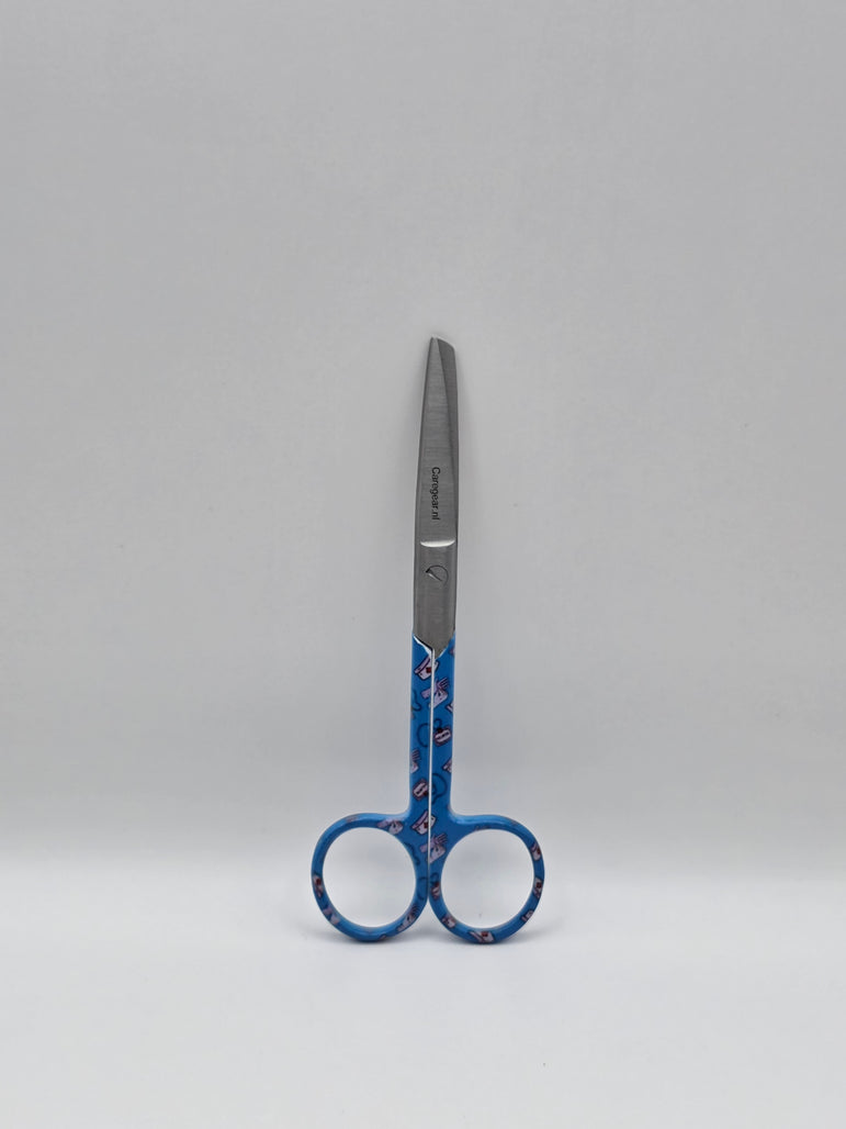 3-delige verpleegkundige scharenset blauw met hoedjes en handschoenen – gratis naamgravering - Caregear.nl Zorg scharen verpleegkundigen