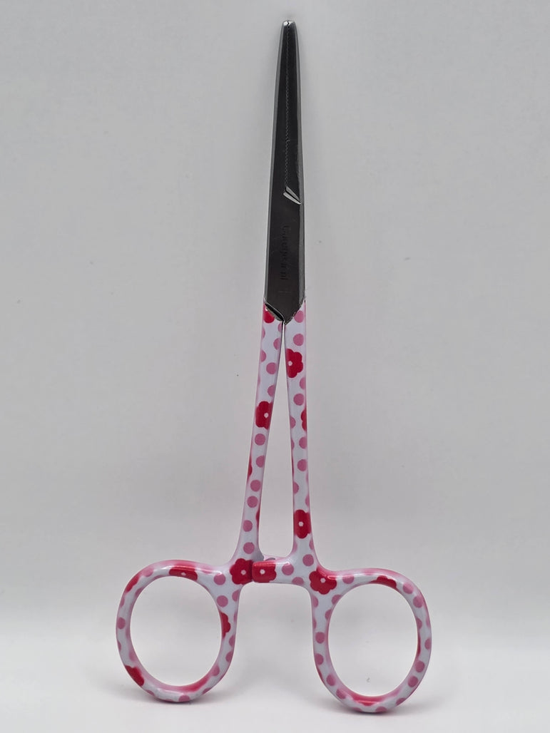 3 delig Rosé set met bloemen, scharen set verpleegkundige  (+ naam graveren) - Caregear.nl Zorg scharen verpleegkundigen