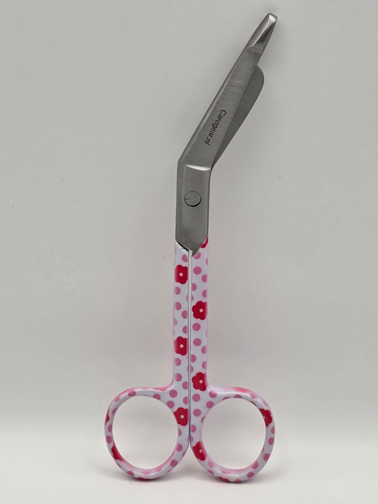 3 delig Rosé set met bloemen, scharen set verpleegkundige  (+ naam graveren) - Caregear.nl Zorg scharen verpleegkundigen