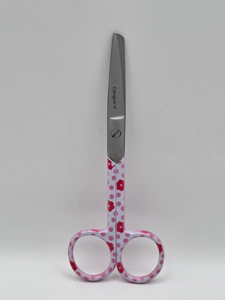 3 delig Rosé set met bloemen, scharen set verpleegkundige  (+ naam graveren) - Caregear.nl Zorg scharen verpleegkundigen