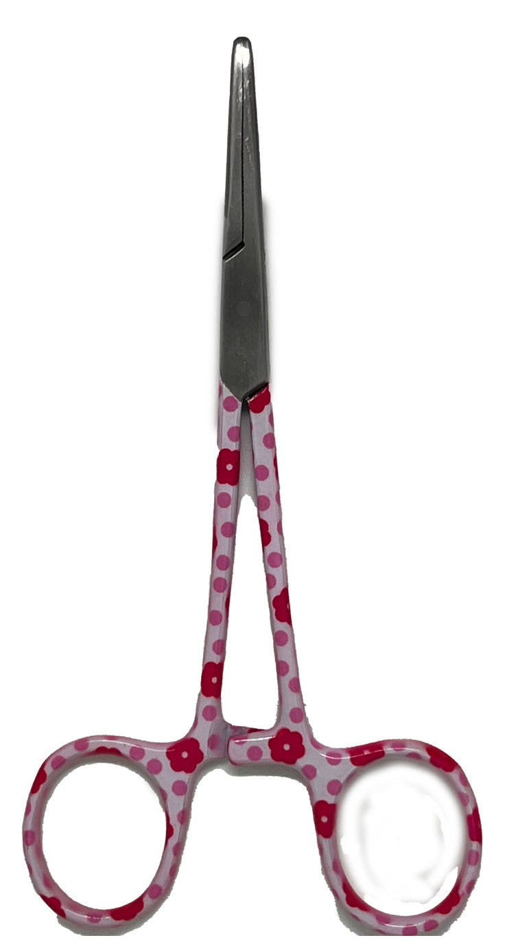 3 delig Rosé set met bloemen, scharen set verpleegkundige  (+ naam graveren) - Caregear.nl Zorg scharen verpleegkundigen