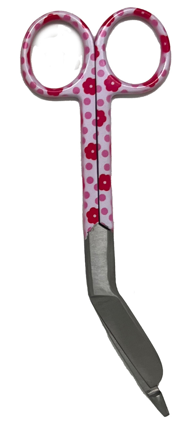 3 delig Rosé set met bloemen, scharen set verpleegkundige  (+ naam graveren) - Caregear.nl Zorg scharen verpleegkundigen