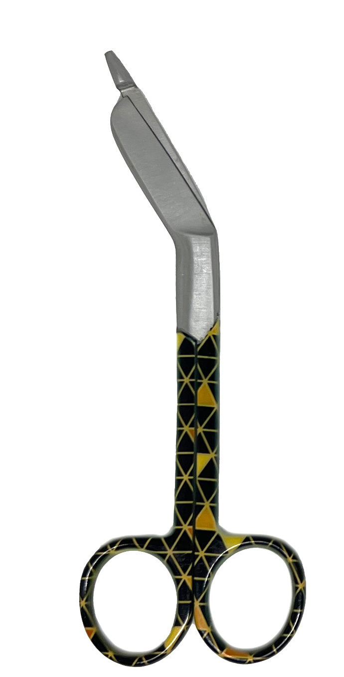 3-delige verpleegkundige scharenset – zwart/bruin met driehoekjes | Medische scharen RVS + naam graveren - Caregear.nl Zorg scharen verpleegkundigen