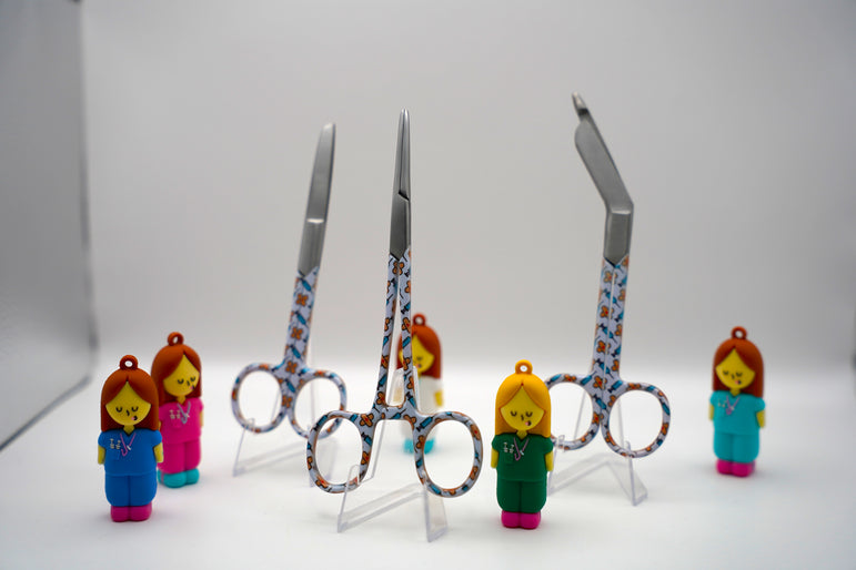 3 delig scharen set verpleegkundige Pleister en spuitjes (naam graveren)