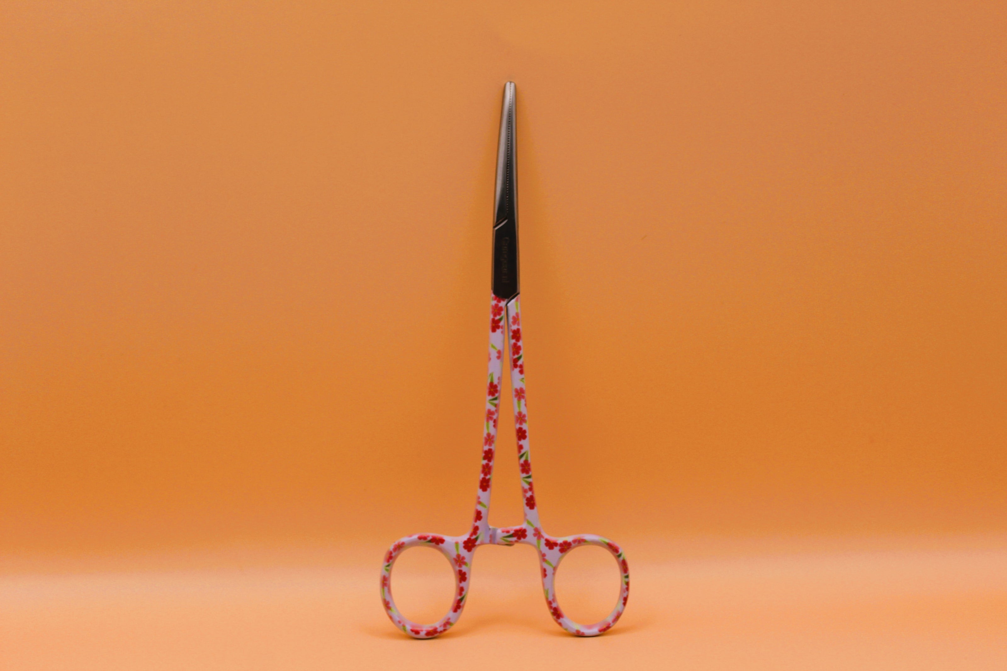 3 Delig set + gratis naam gravering Red Floral - Caregear.nl Zorg scharen verpleegkundigen