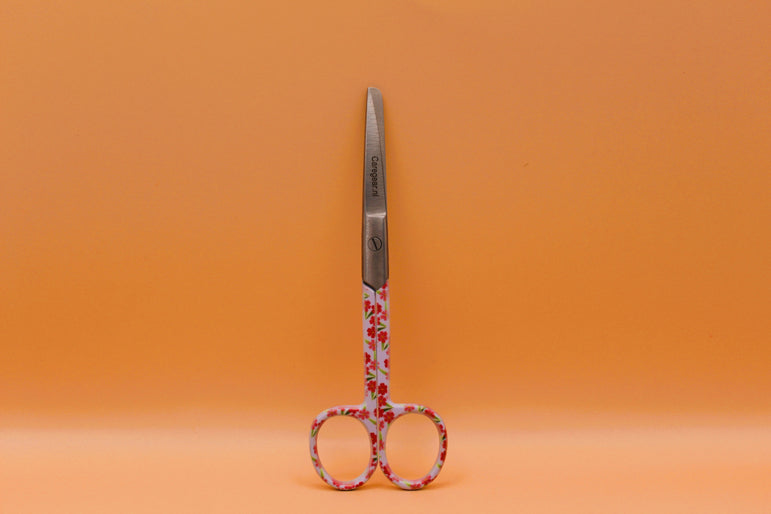 3 Delig set + gratis naam gravering Red Floral - Caregear.nl Zorg scharen verpleegkundigen