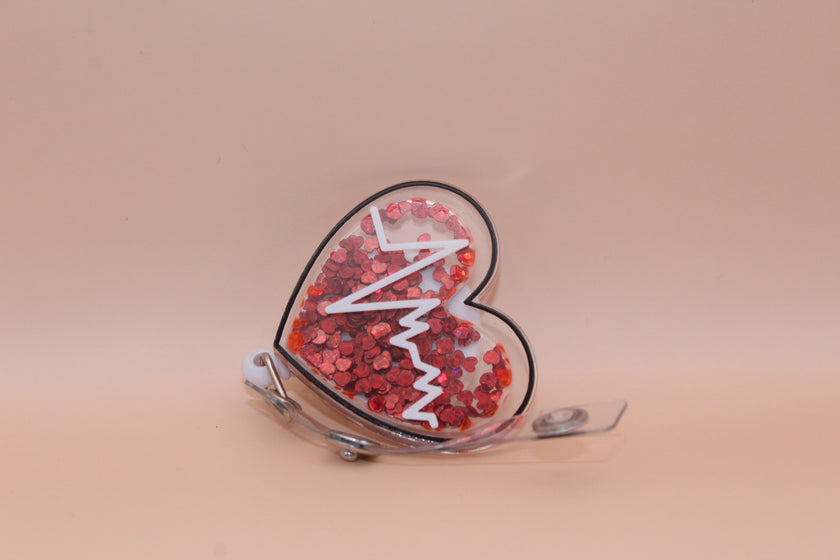 Badgehouder XL Hart + ritme - Caregear.nl Zorg scharen verpleegkundigen