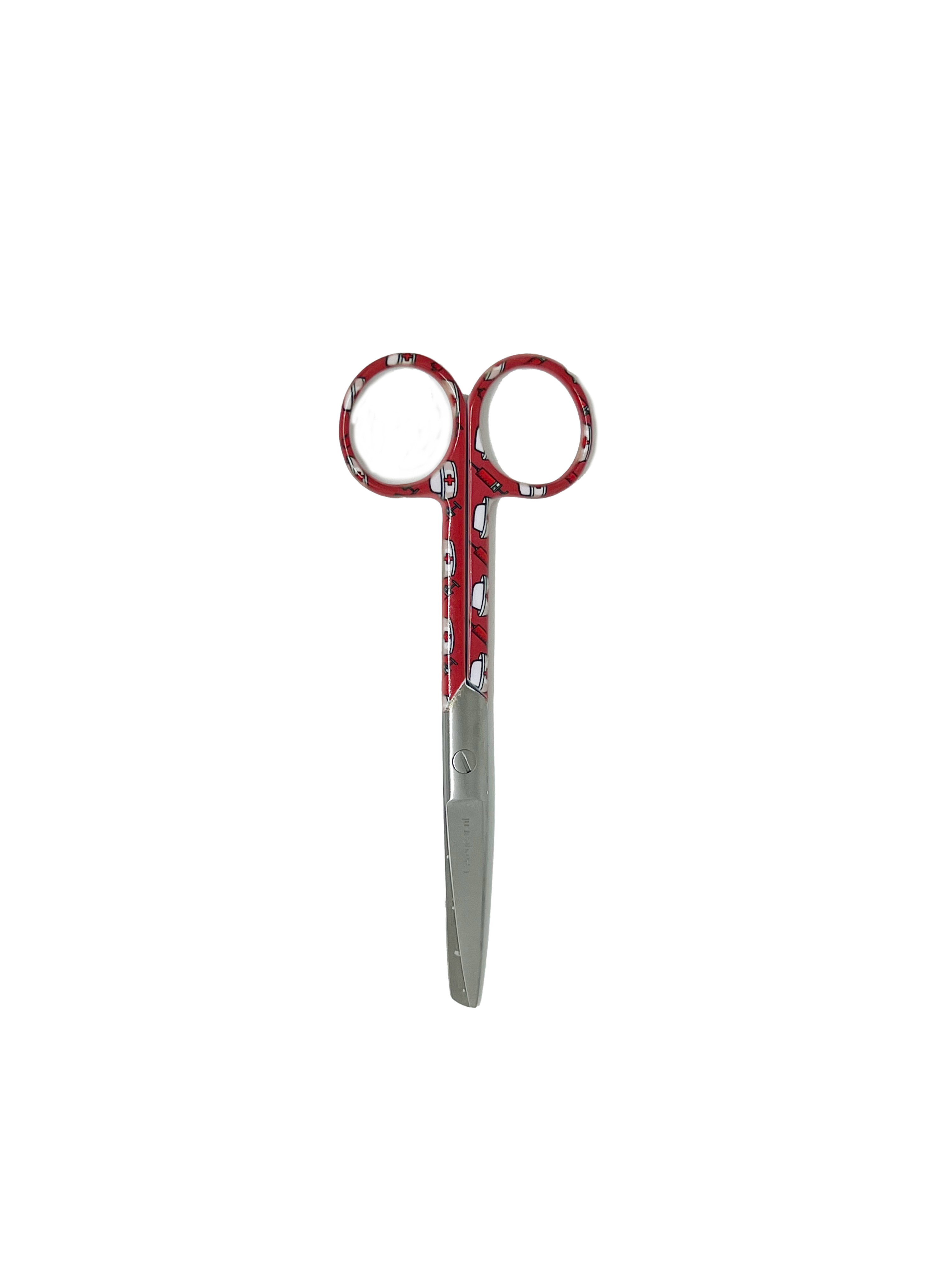 3 delig scharen set verpleegkundige Rood met verpleegkundige hoedjes (naam graveren) - Caregear.nl Zorg scharen verpleegkundigen