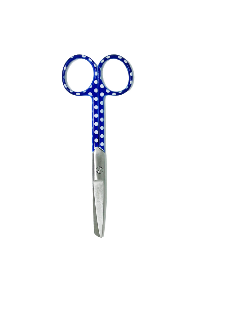 3 delig scharen set verpleegkundige Blauw met witte stippen (naam graveren) - Caregear.nl Zorg scharen verpleegkundigen