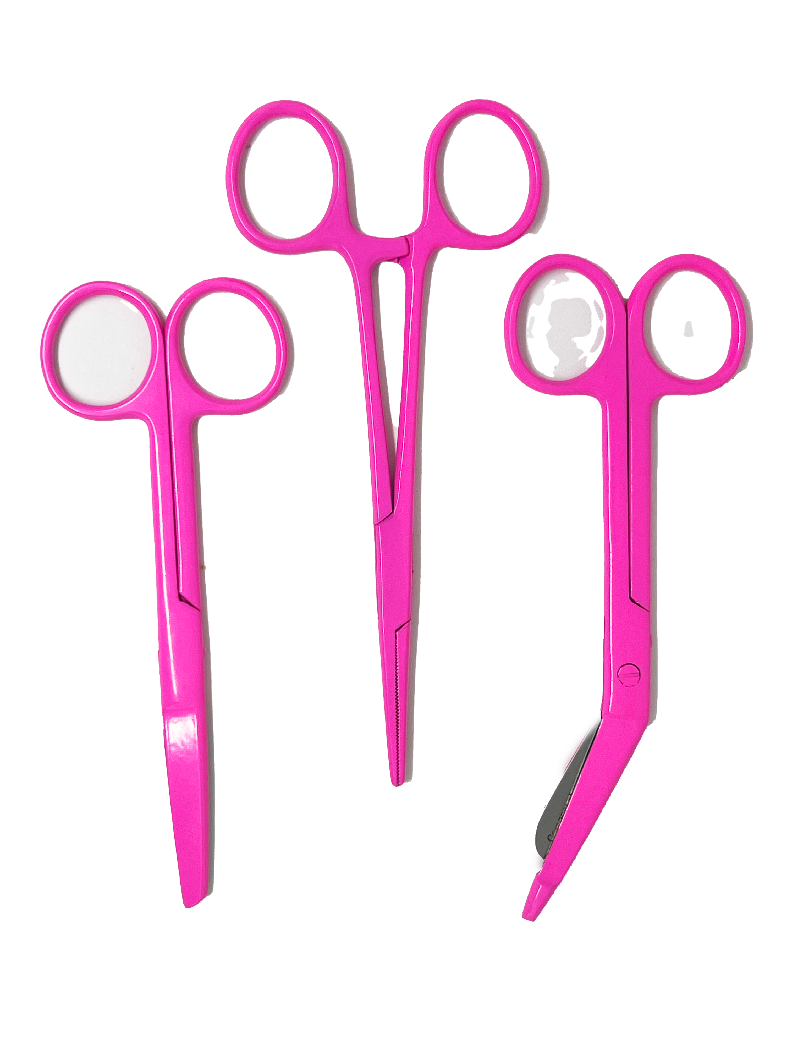 3 delig scharen set verpleegkundige Barby Pink (naam graveren) - Caregear.nl Zorg scharen verpleegkundigen