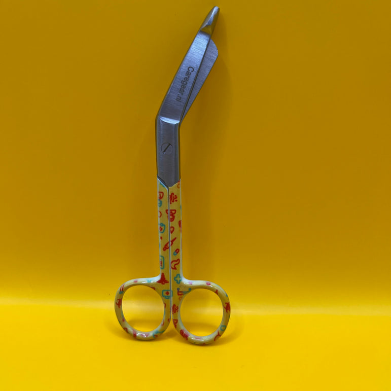 Gele set met zorg iconen - Caregear.nl Zorg scharen verpleegkundigen