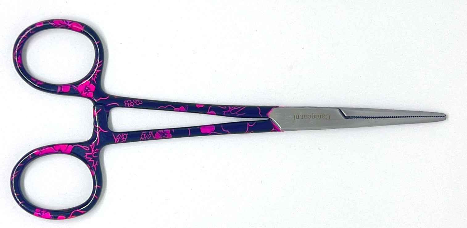 3 delig zorg scharen set verpleegkundige bloemen/zwart - Caregear.nl Zorg scharen verpleegkundigen