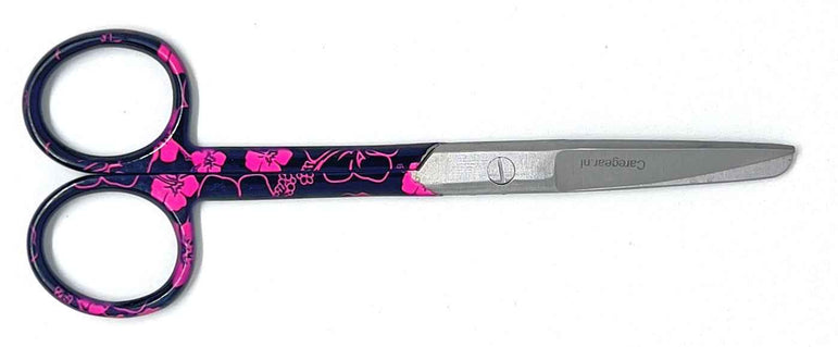 3 delig zorg scharen set verpleegkundige bloemen/zwart - Caregear.nl Zorg scharen verpleegkundigen