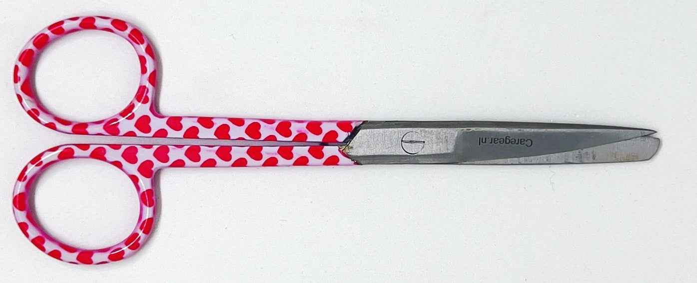 3 delig scharen set verpleegkundige hartjes roze/wit - scharenset verpleegkundige hartjes roze zorg scharen - Caregear.nl Zorg scharen verpleegkundigen